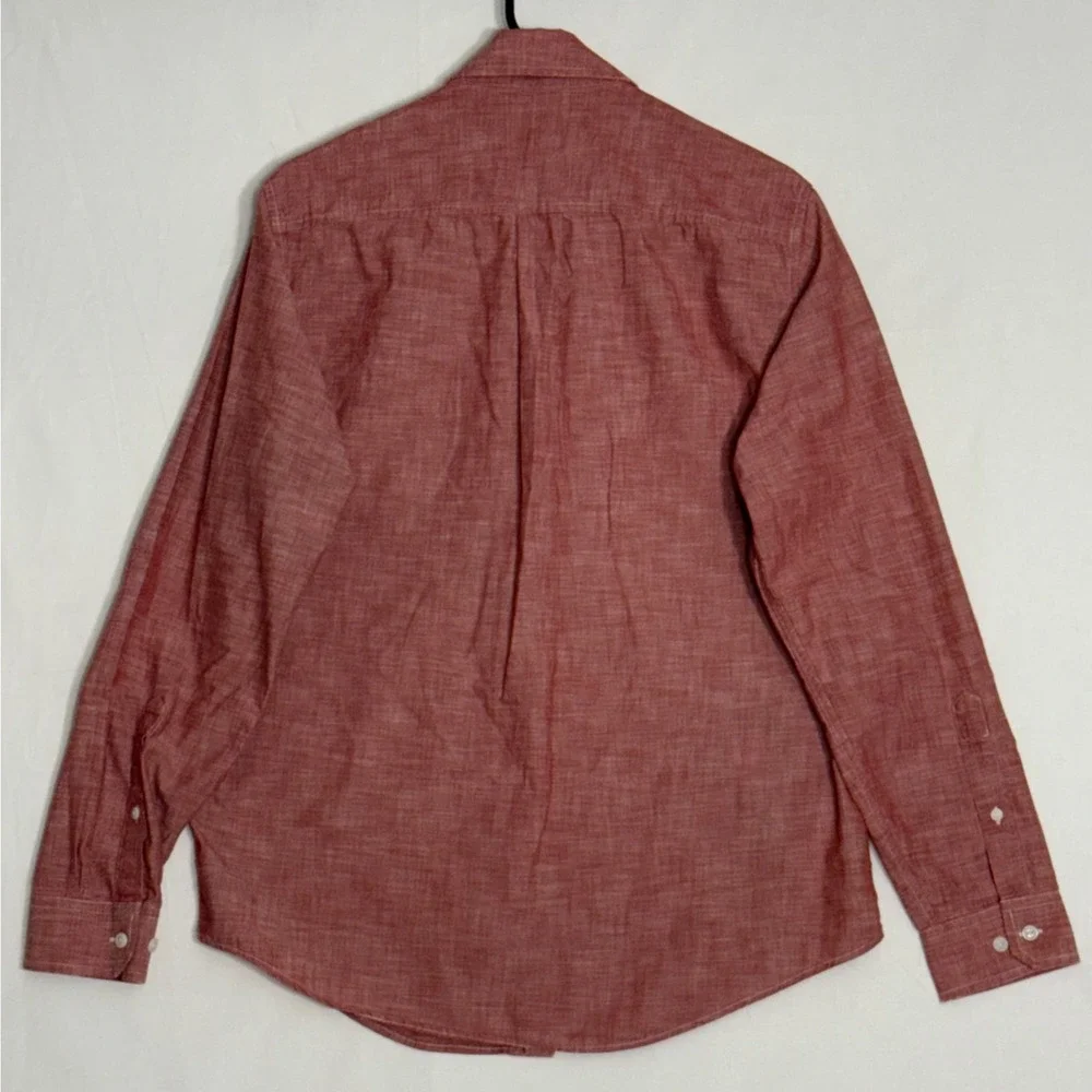 LL Bean Shirt Small - Reg‎ Men Red white Button-Down Traditional Fit pocket